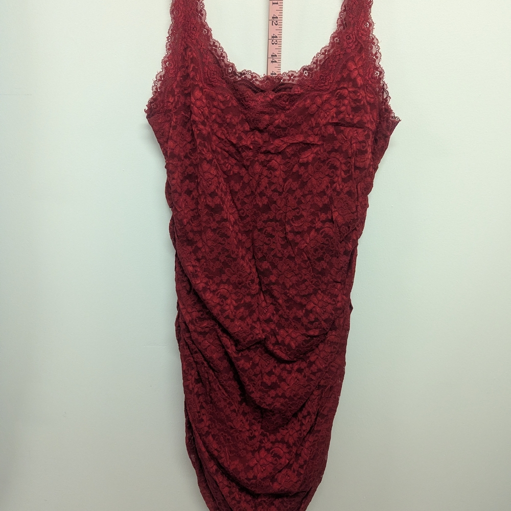Moda International Red Lace Mini Dress